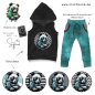 Preview: Label -  " Cool Panda " - ca. 3,5 cm x 5 cm - Kunstleder ++ Farbauswahl ++